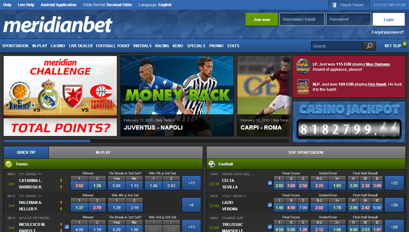 Meridianbet Africa mobile app